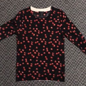 J crew women’s sweater cherry design